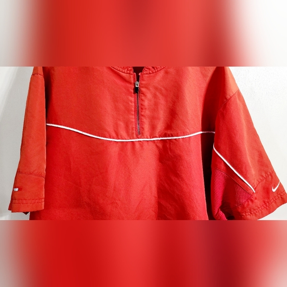Men's Nike Dri Fit Vented Pullover Windbreaker Batting Cage Baseball Coach - Picture 4 of 11